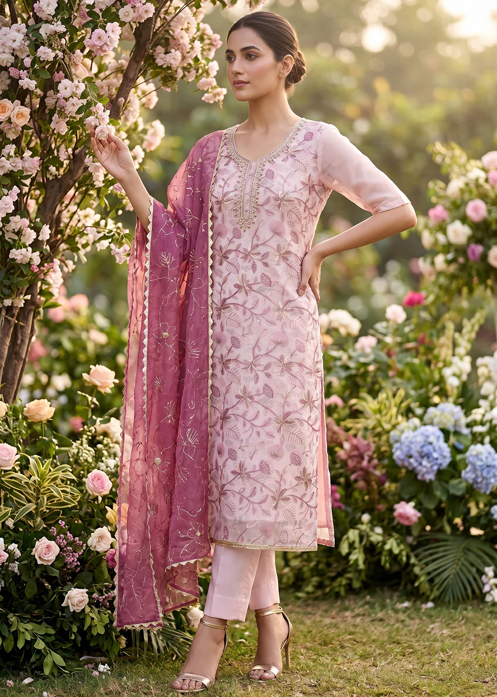 Blue Bridal Anarkali Suit in Australia & New Zealand